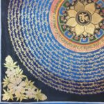 Stock Clearance – Buddhist Hand-Painted Mantra Mandala (Square Mandala) - Image 4