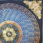 Stock Clearance – Buddhist Hand-Painted Mantra Mandala (Square Mandala) - Image 3