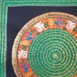 Stock Clearance – Hand-Painted Mantra Mandala (Square Mandala) - Image 2