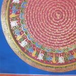 Stock Clearance – Buddhist Hand-Painted Mantra Mandala (Square Mandala) - Image 4
