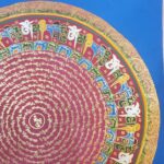 Stock Clearance – Buddhist Hand-Painted Mantra Mandala (Square Mandala) - Image 3