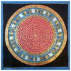 Stock Clearance – Hand-Painted Mantra Mandala (Heavily Detailed, Square Mandala)