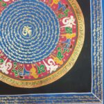 Stock Clearance – Hand-Painted Mantra Mandala (Heavily Detailed, Square Mandala) - Image 5