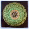 Stock Clearance – Hand-Painted Mantra Mandala (Heavily Detailed, Square Mandala)