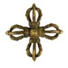 Five-Point Double Dorje (Vishwa Vajra) – Copper Gold Plated with Antique Finish