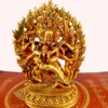 Buddhist Statue of Vajrakilaya - Dorje Phurba, Full Gold Plated - Image 3