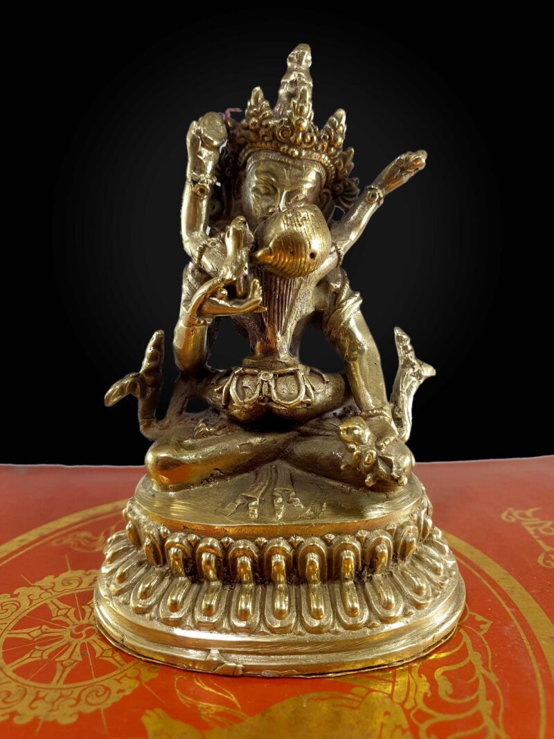 Buddhist Statue of Vajrasattva with Consort Shakti – Glossy Finish, Free Patina, Choice of Material - Image 3