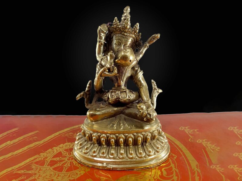 Buddhist Statue of Vajrasattva with Consort Shakti – Glossy Finish, Free Patina, Choice of Material