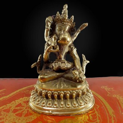 Buddhist Statue of Vajrasattva with Consort Shakti – Glossy Finish, Free Patina, Choice of Material