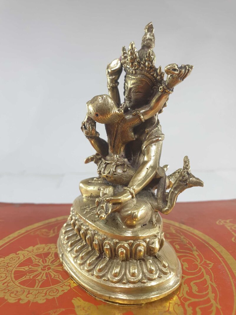 Buddhist Statue of Vajrasattva with Consort Shakti – Glossy Finish, Free Patina, Choice of Material - Image 4