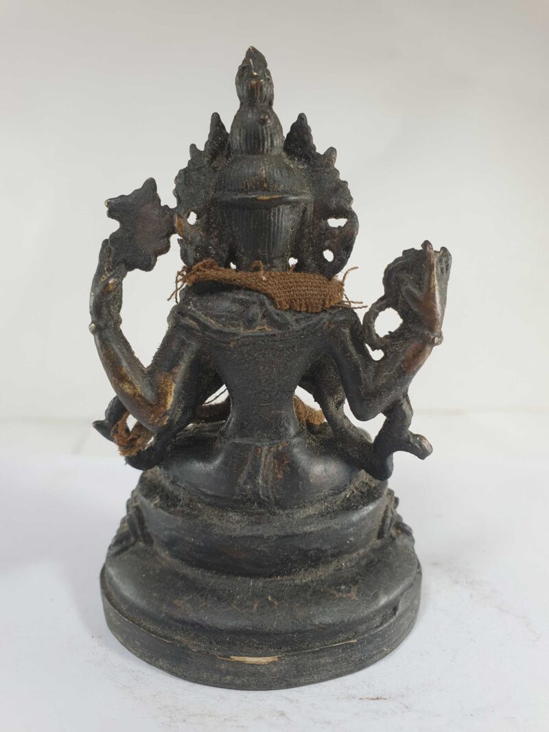 Statue of Chenrezig – Antique Patina Finish - Image 5