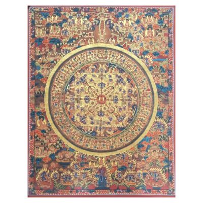 Buddhist Handmade Buddha Mandala Thangka