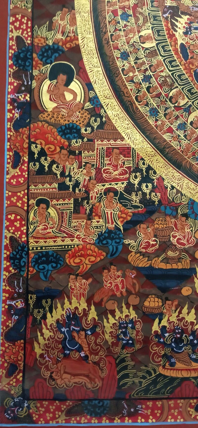 Buddhist Handmade Buddha Mandala Thangka - Image 5