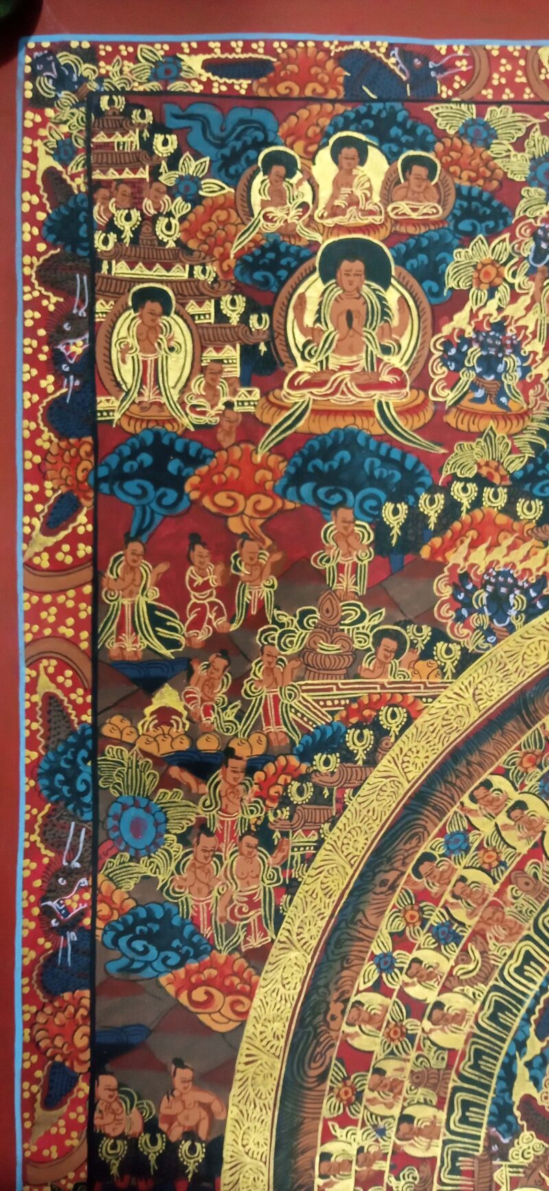 Buddhist Handmade Buddha Mandala Thangka - Image 2