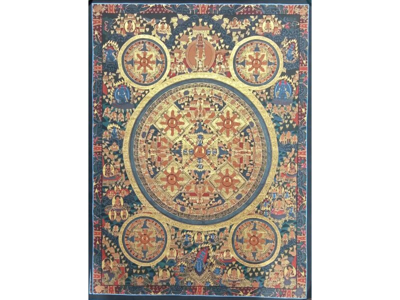 Buddhist Handmade Thangka – Pancha Mandala Thangka