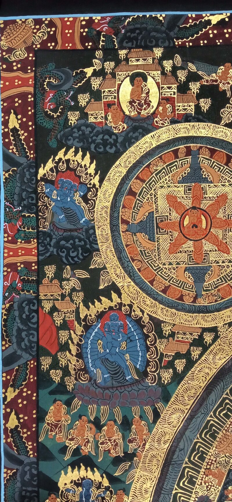 Buddhist Handmade Thangka – Pancha Mandala Thangka - Image 4