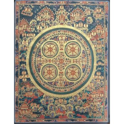 Buddhist Handmade Thangka – Pancha Mandala Thangka
