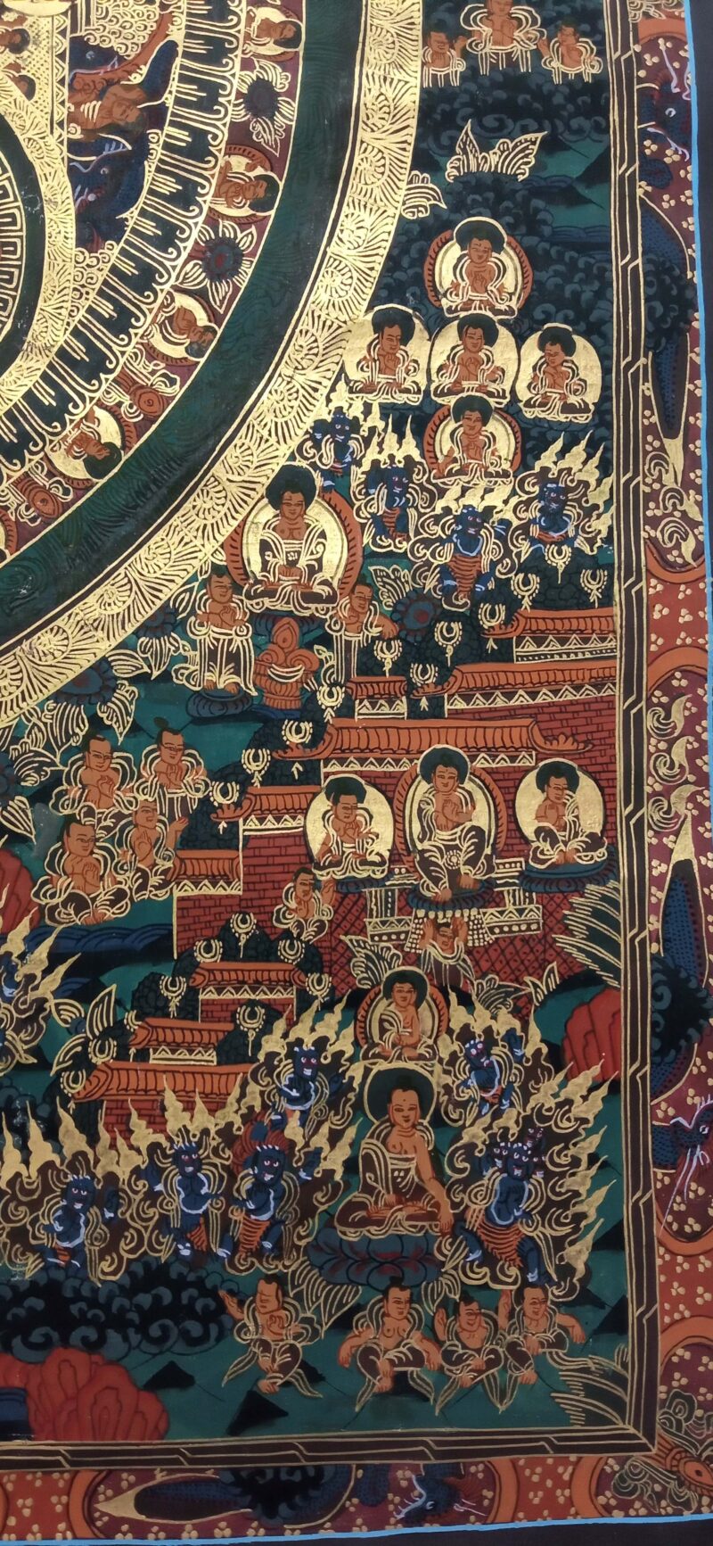 Buddhist Handmade Thangka – Pancha Mandala Thangka - Image 5