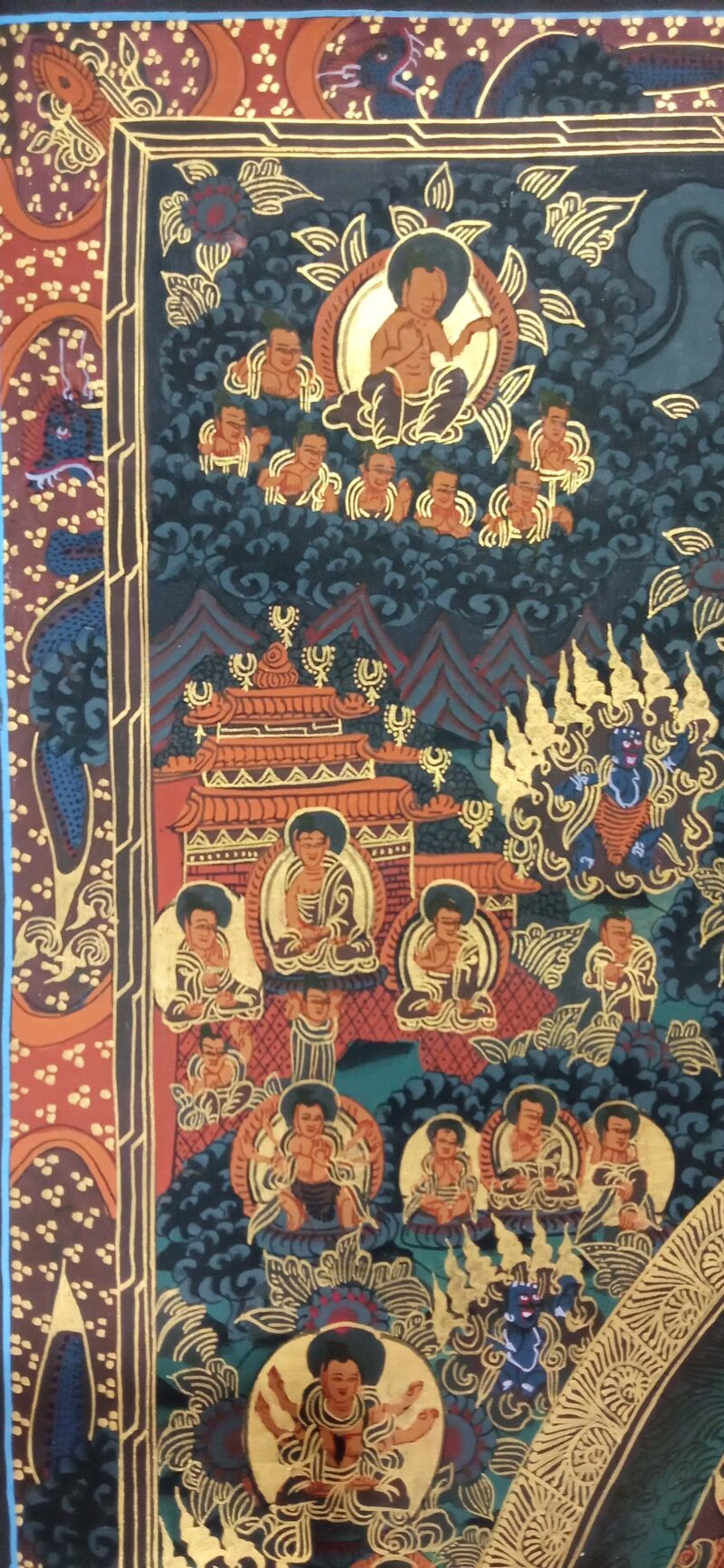 Buddhist Handmade Thangka – Pancha Mandala Thangka - Image 2