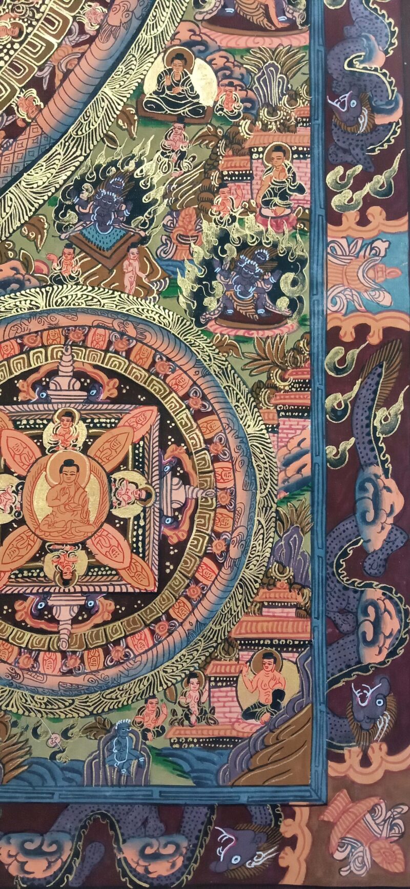 Buddhist Handmade Ten Mandala Thangka - Image 5