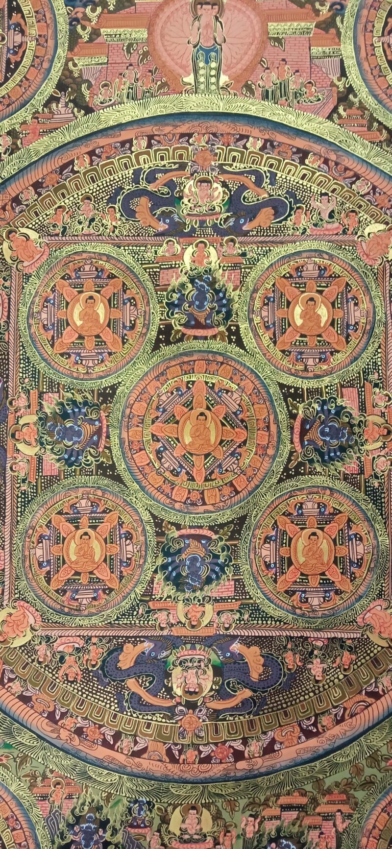 Buddhist Handmade Ten Mandala Thangka - Image 2