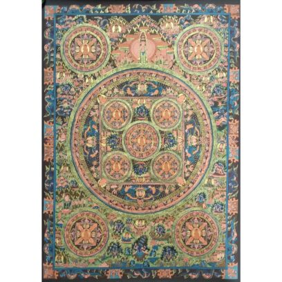 Buddhist Handmade Ten Mandala Thangka