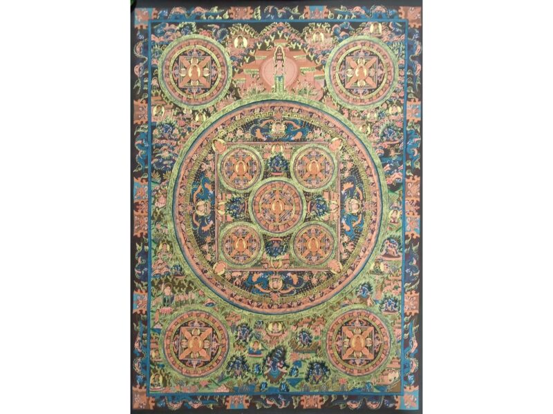 Buddhist Handmade Ten Mandala Thangka