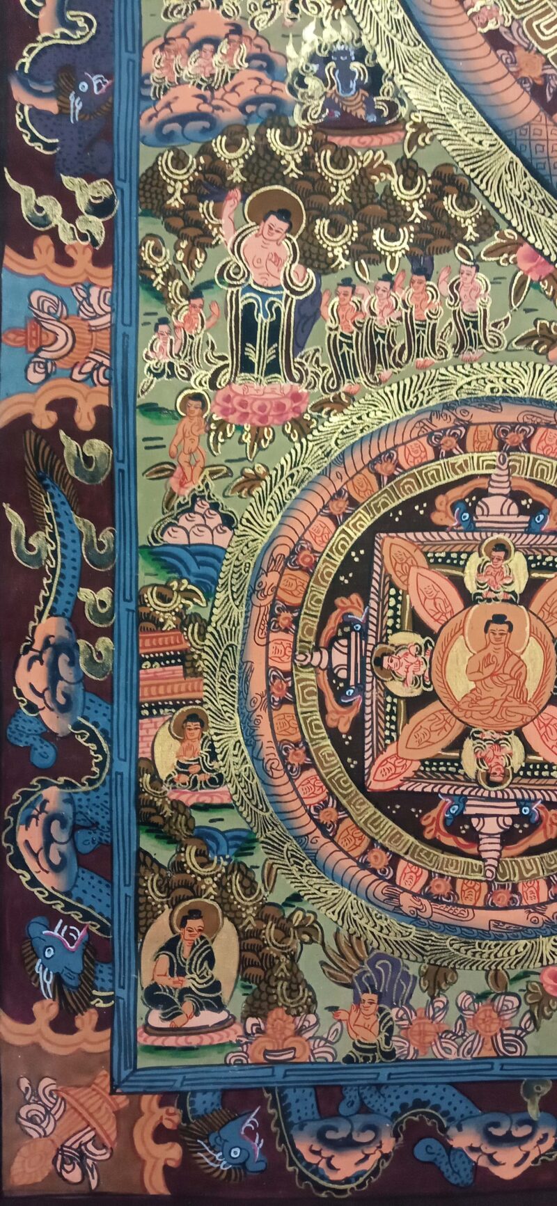 Buddhist Handmade Ten Mandala Thangka - Image 2