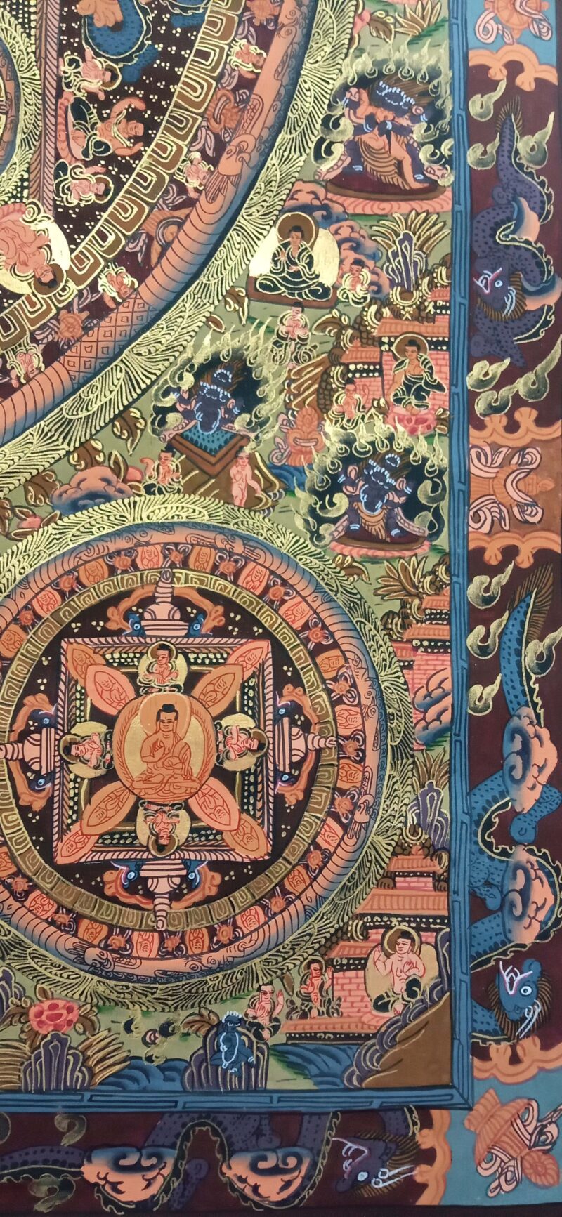 Buddhist Handmade Ten Mandala Thangka - Image 3