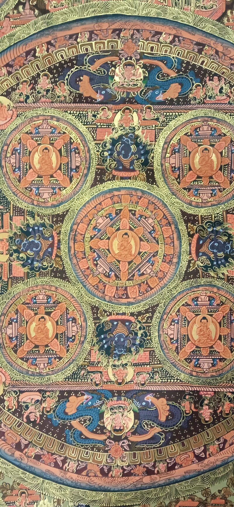Buddhist Handmade Ten Mandala Thangka - Image 4