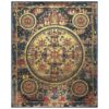 Buddhist Handmade Pancha Buddha Mandala Thangka
