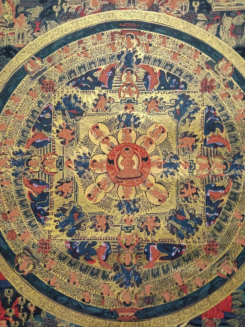 Buddhist Handmade Buddha Mandala Thangka - Image 4