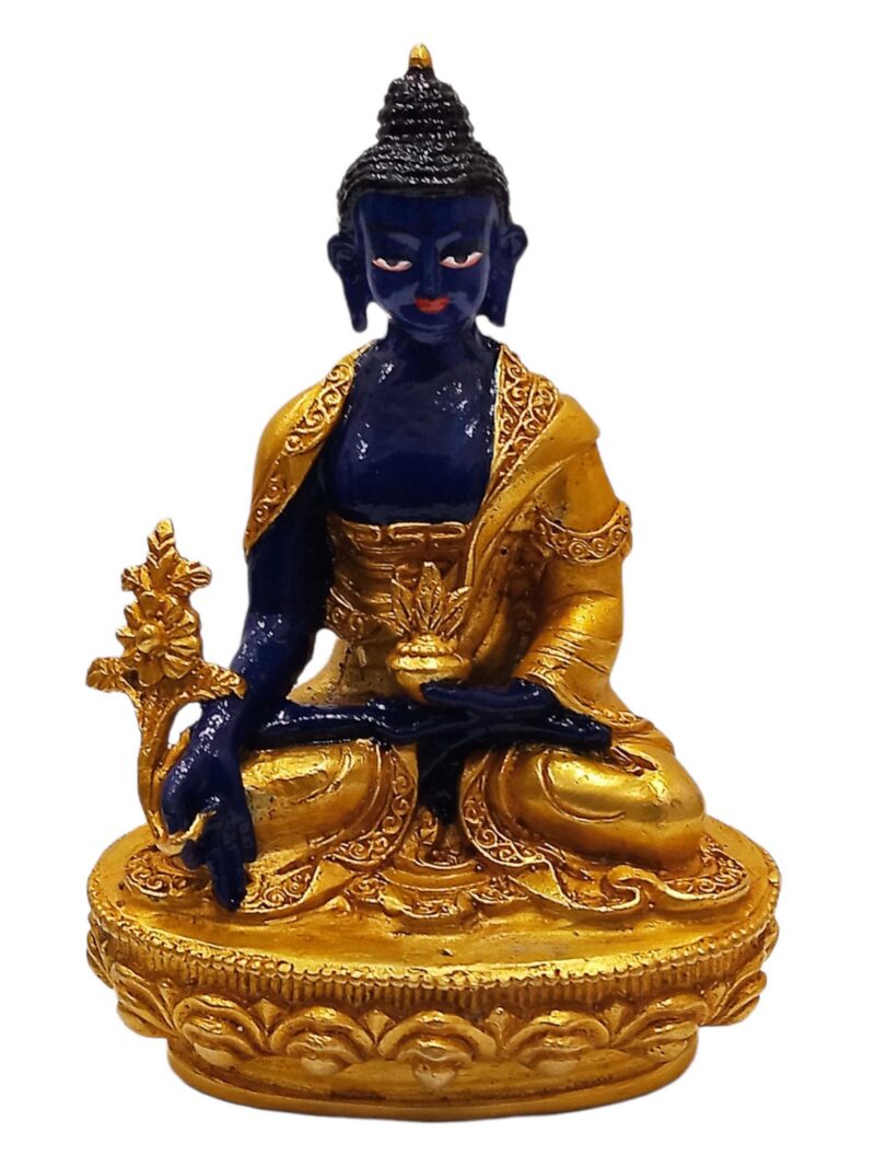 Miniature Medicine Buddha Statue – Traditional Color - Image 3