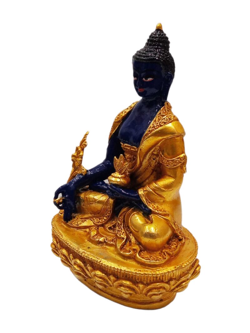 Miniature Medicine Buddha Statue – Traditional Color - Image 4