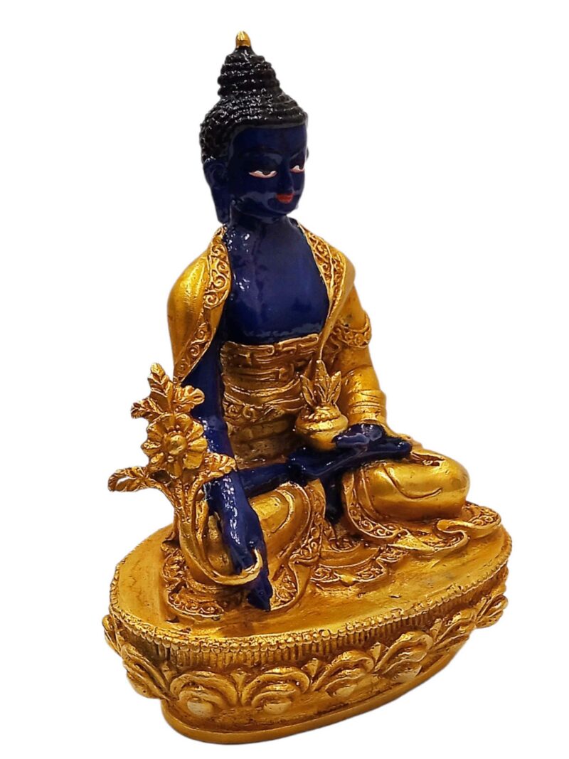 Miniature Medicine Buddha Statue – Traditional Color - Image 2