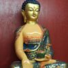 Buddhist Statue of Shakyamuni Buddha – Traditional Color, Gold-Painted Face - Image 2