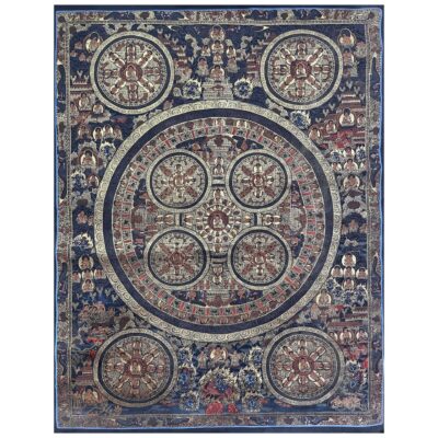 Tibetan Buddhist Thangka Painting – Ten Mandala, Hand-Painted