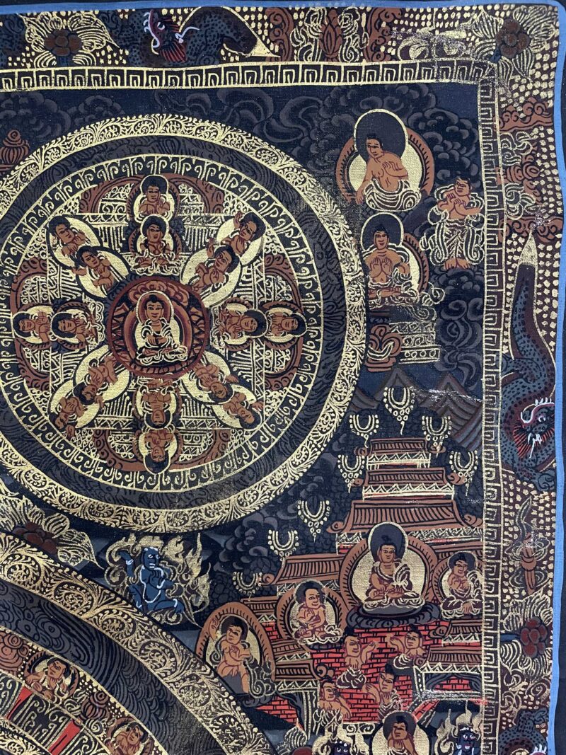Tibetan Buddhist Thangka Painting – Ten Mandala, Hand-Painted - Image 3