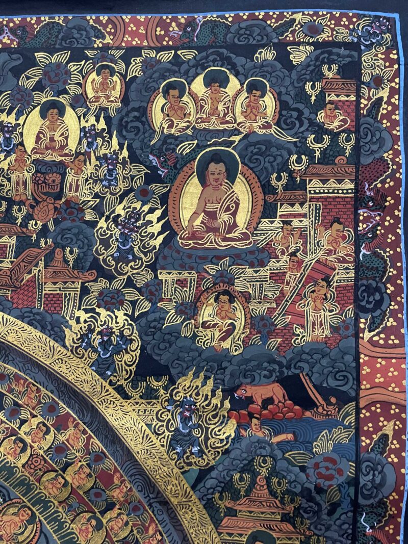 Tibetan Buddhist Thangka Painting – Buddha Mandala, Hand-Painted - Image 3