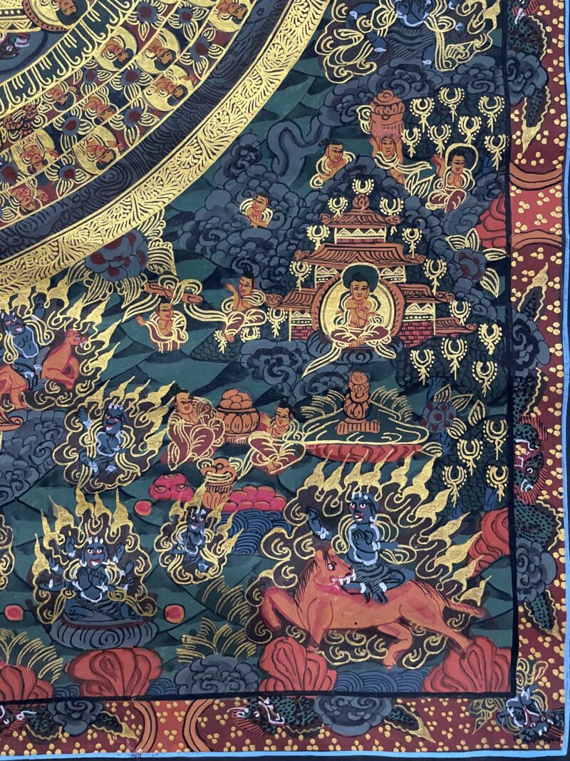 Tibetan Buddhist Thangka Painting – Buddha Mandala, Hand-Painted - Image 6