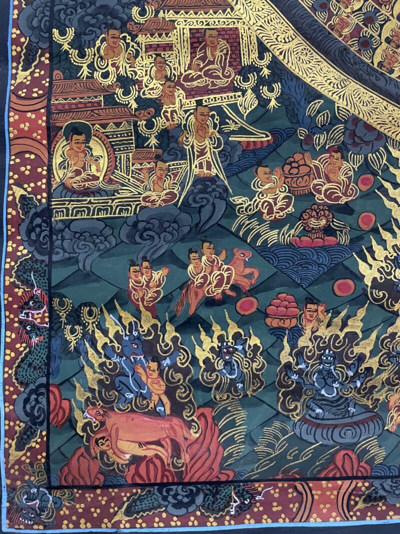 Tibetan Buddhist Thangka Painting – Buddha Mandala, Hand-Painted - Image 5