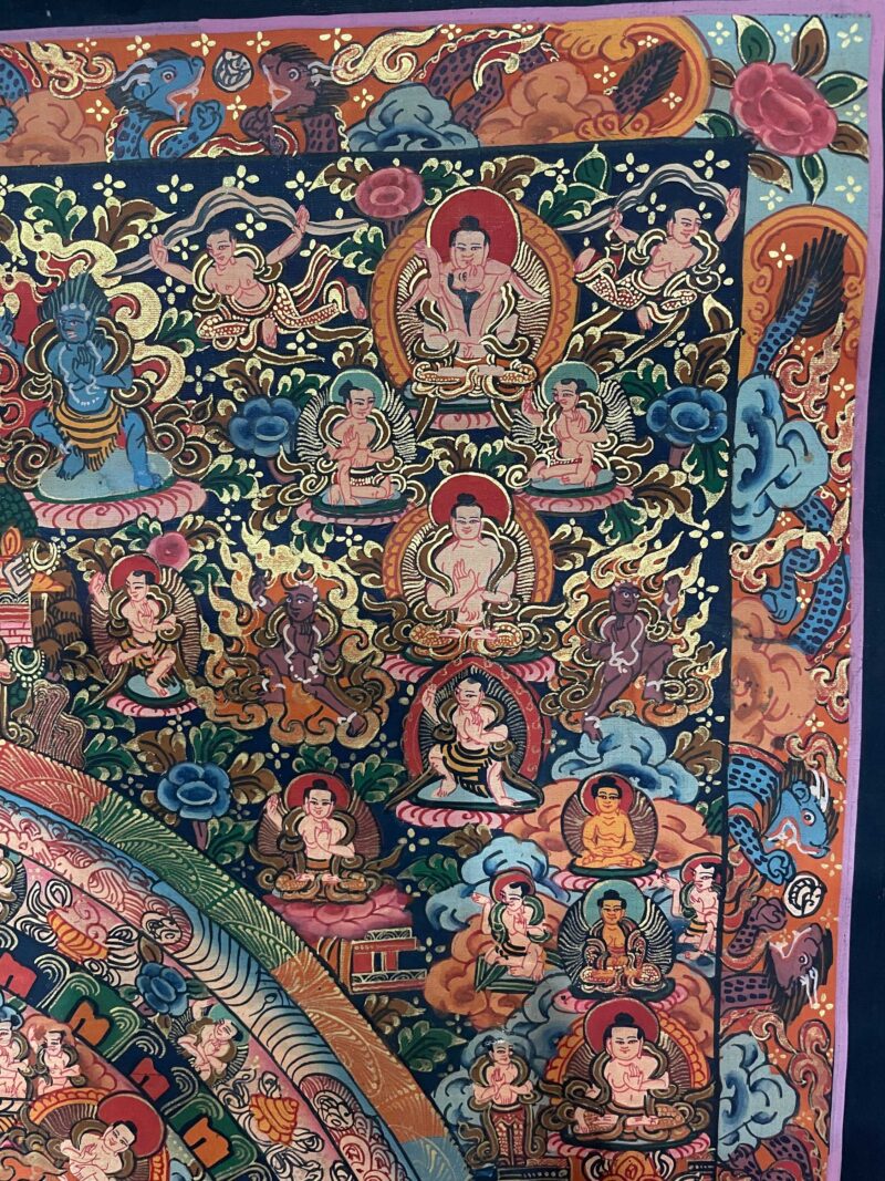 Tibetan Buddhist Thangka Painting – Buddha Mandala, Hand-Painted - Image 3