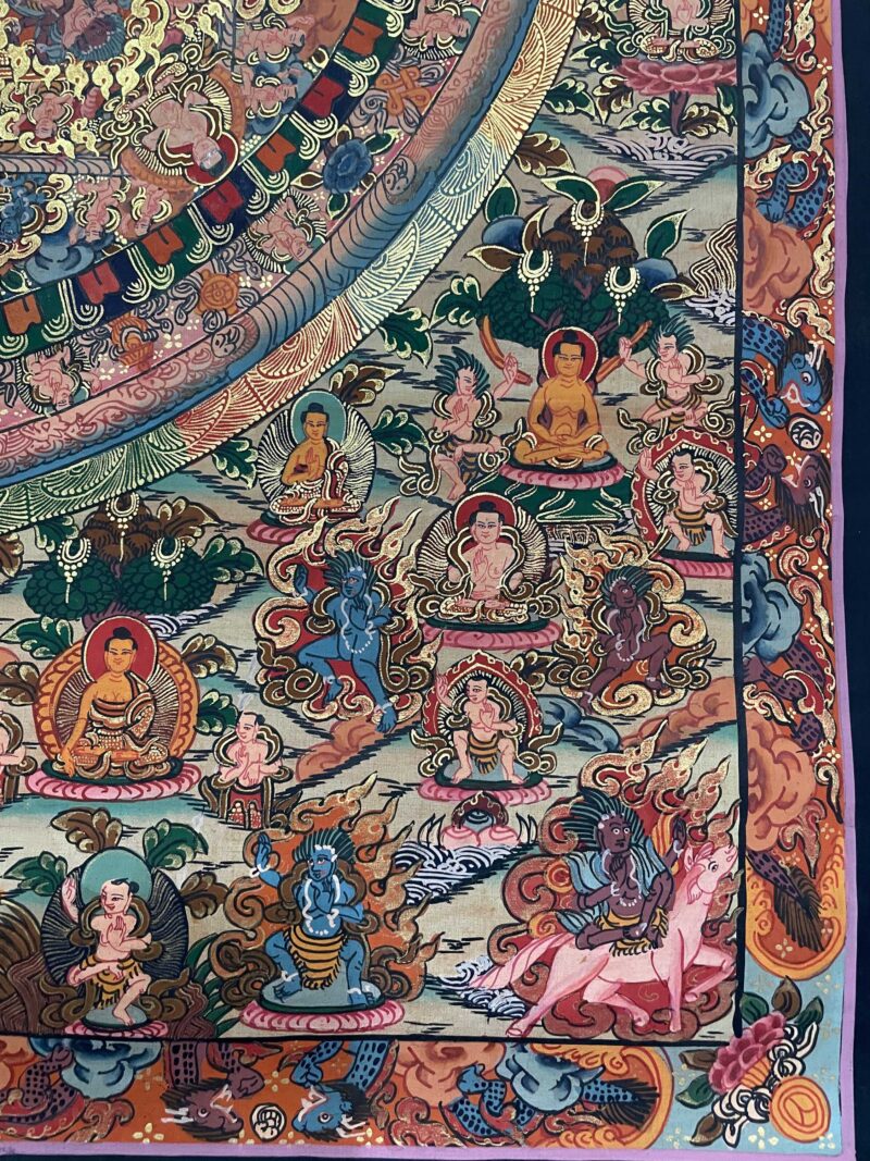 Tibetan Buddhist Thangka Painting – Buddha Mandala, Hand-Painted - Image 5
