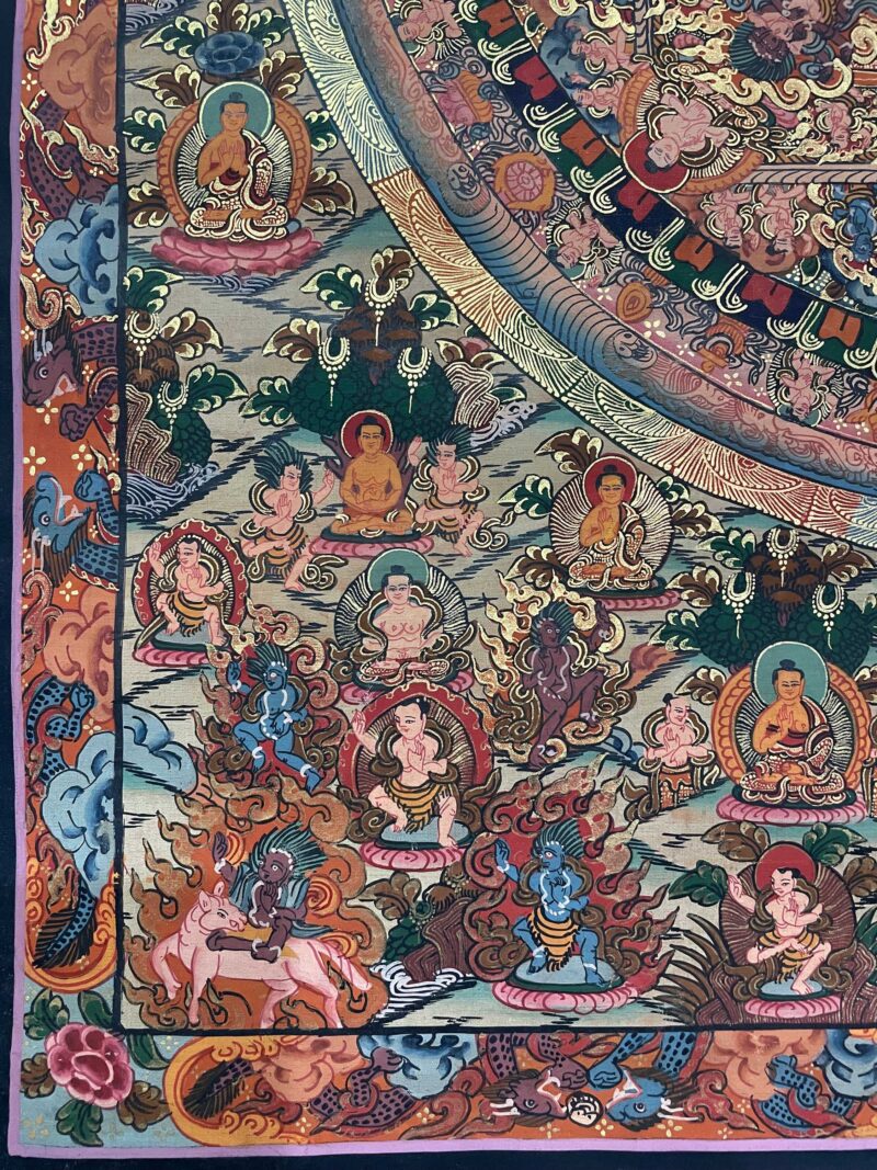 Tibetan Buddhist Thangka Painting – Buddha Mandala, Hand-Painted - Image 4