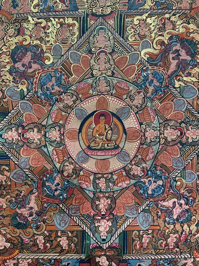 Tibetan Buddhist Thangka Painting – Buddha Mandala, Hand-Painted - Image 6