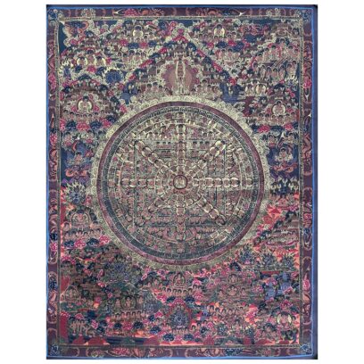 Tibetan Buddhist Thangka Painting – Buddha Mandala, Hand-Painted