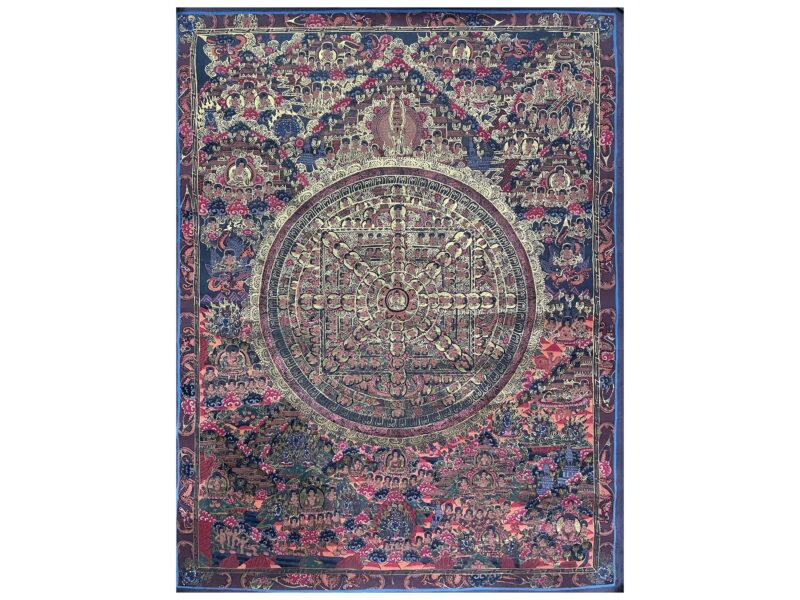 Tibetan Buddhist Thangka Painting – Buddha Mandala, Hand-Painted