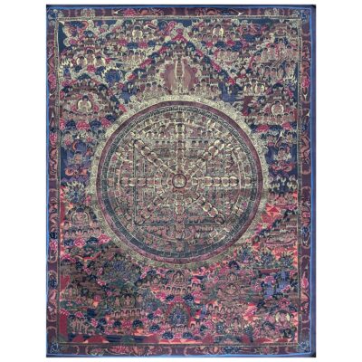 Tibetan Buddhist Thangka Painting – Buddha Mandala, Hand-Painted