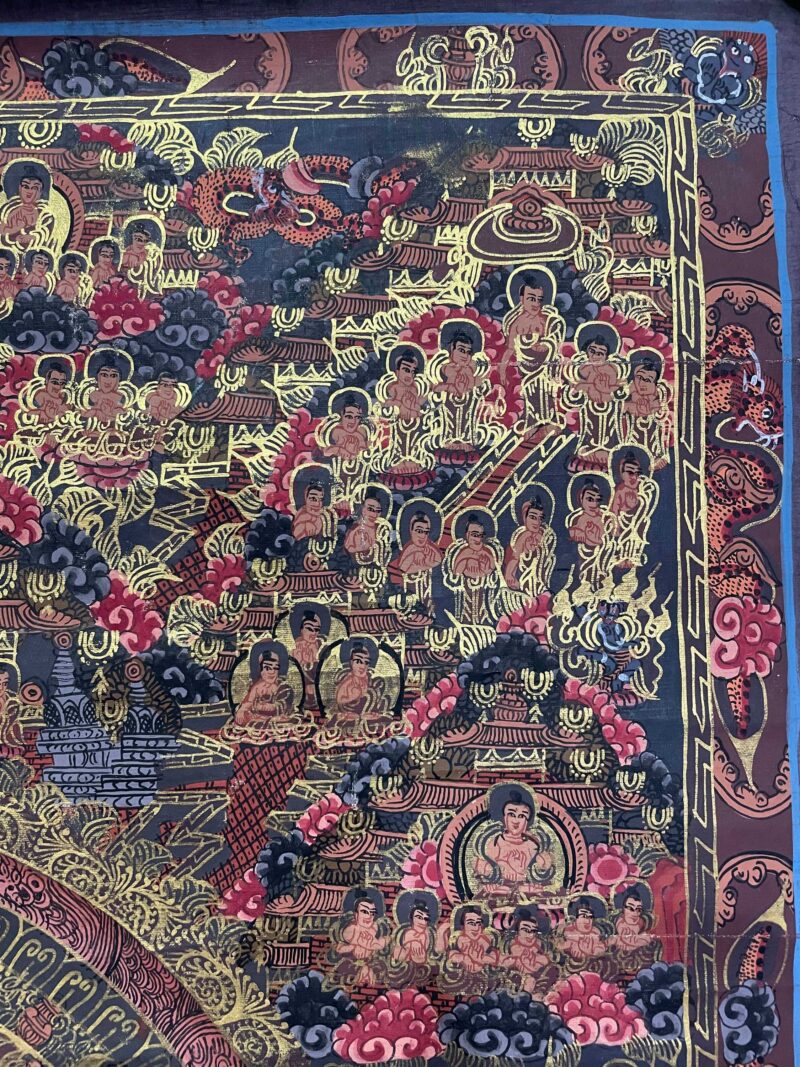 Tibetan Buddhist Thangka Painting – Buddha Mandala, Hand-Painted - Image 3