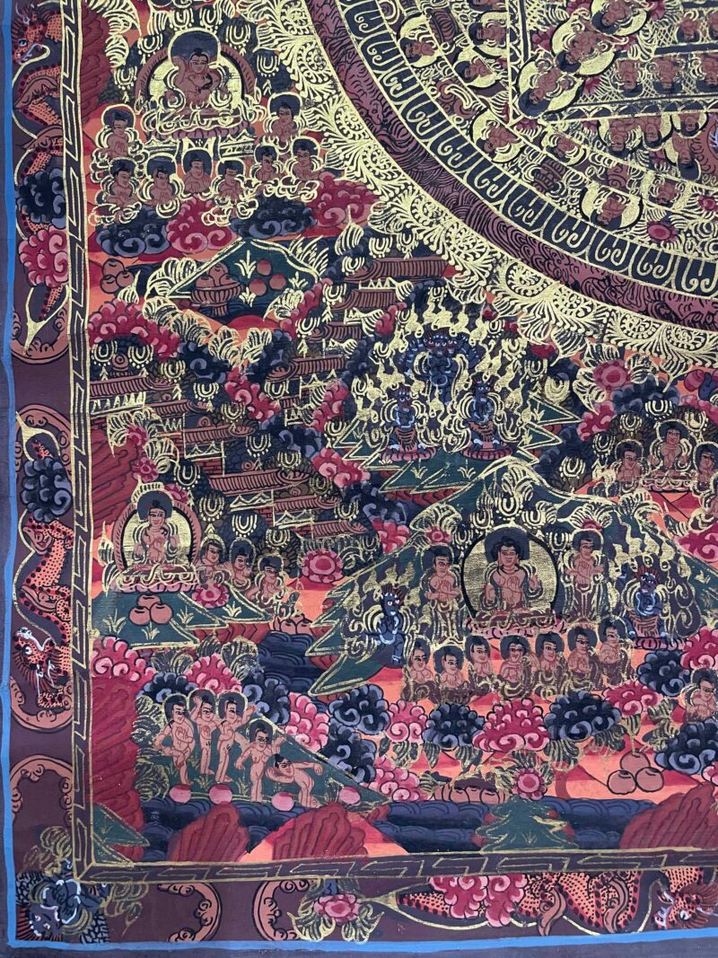 Tibetan Buddhist Thangka Painting – Buddha Mandala, Hand-Painted - Image 7